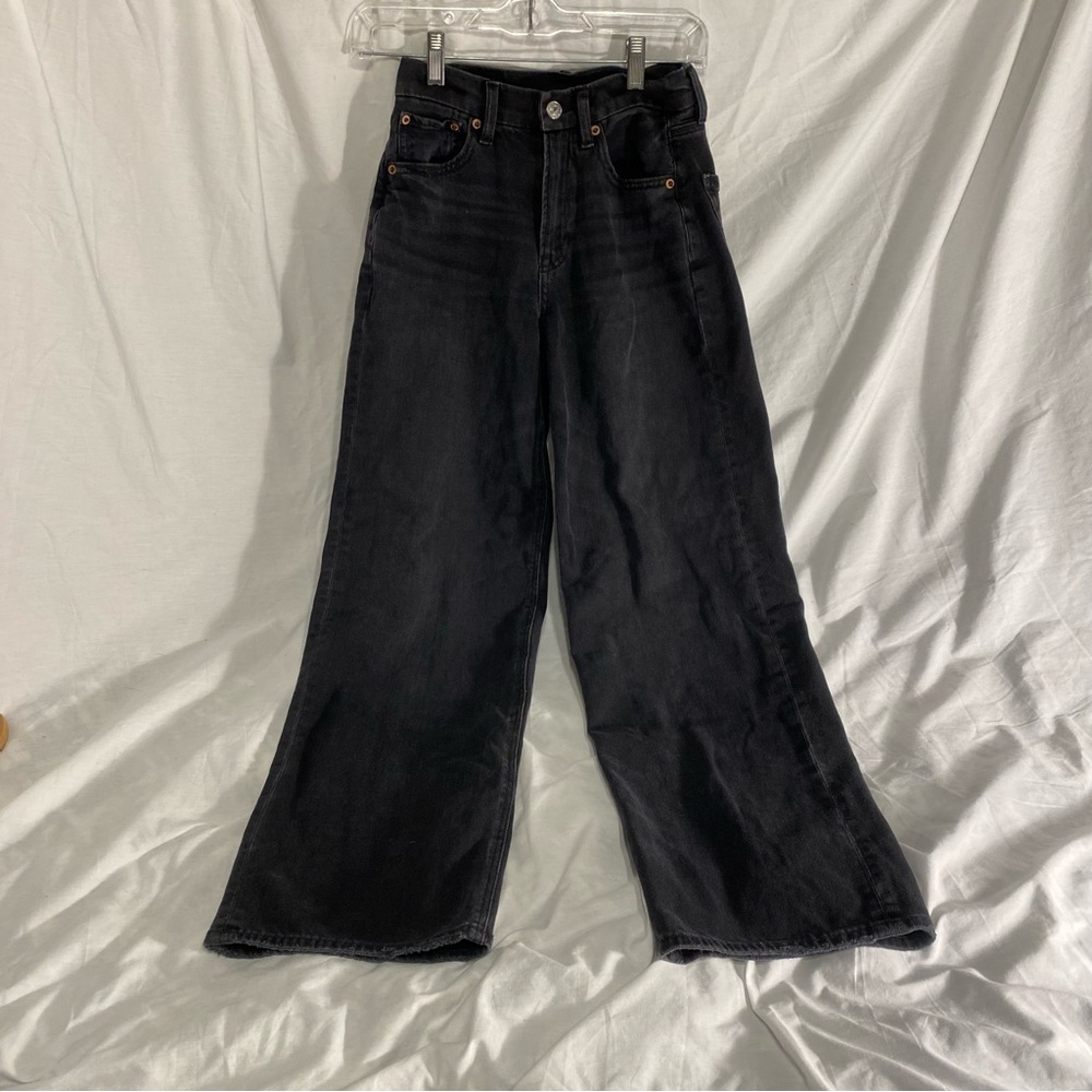 American Eagle Outfitters STRIGID Black Straight Leg Jeans